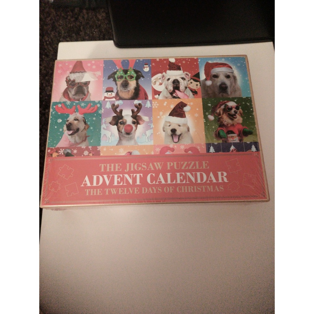 12 Day Of Christmas Advent Calendar The Jigsaw Puzzle CHRISTMAS DOGS Sealed New